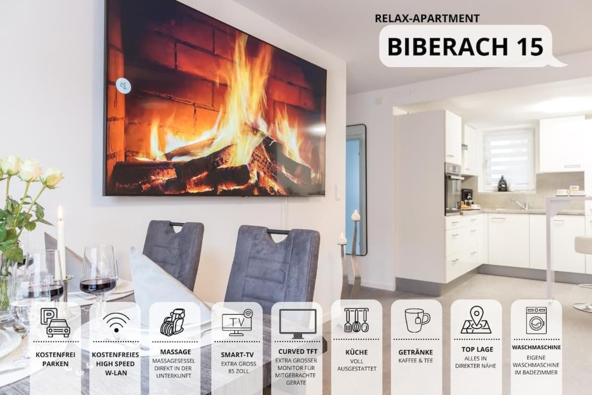 Relaxapartment 15 Massagesessel Smarttv Kueche Биберах-ан-дер-Рис Экстерьер фото